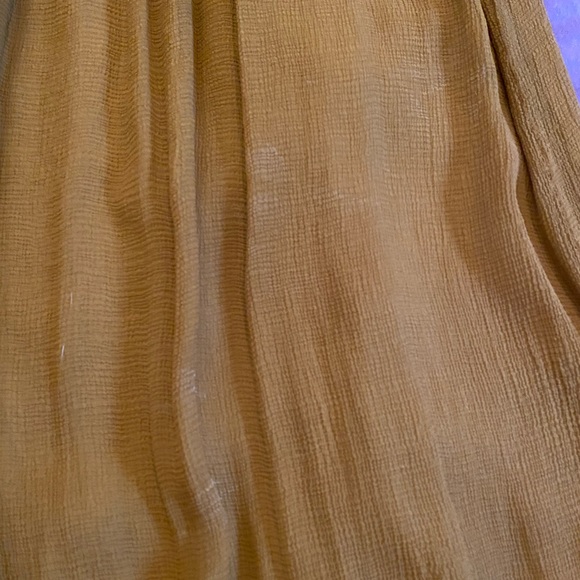 By Malene Birger mustard brown silk dress with bow - Picture 4 of 5